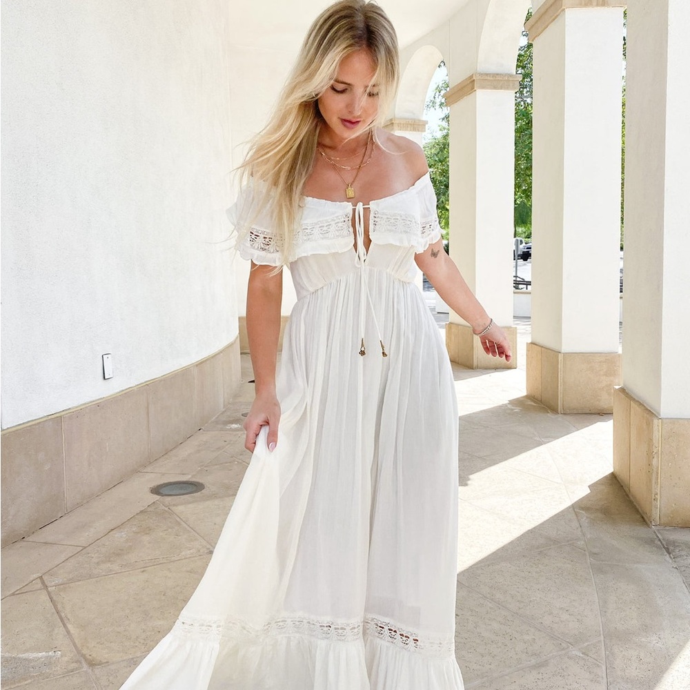 Free People Moonlight Ocean Maxi Dress Size XL